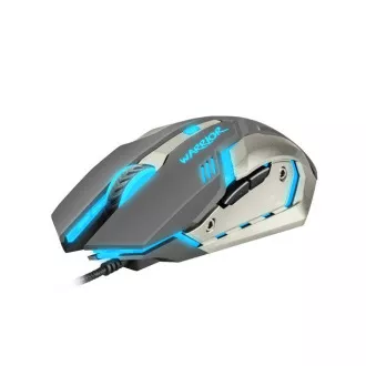 Fury Herná myš Warrior, herná, 3200DPI, USB, optická, drôtová, RGB, 6 tlačidiel, kábel dĺžka 1,5m, čierna