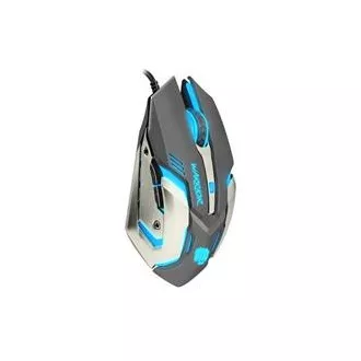 Fury Herná myš Warrior, herná, 3200DPI, USB, optická, drôtová, RGB, 6 tlačidiel, kábel dĺžka 1,5m, čierna