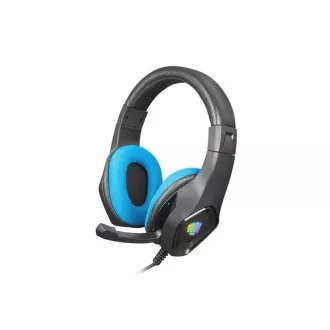 Fury Herné slúchadlá s mikrofónom Phantom, drôtové, RGB, USB, jack 3,5mm, kábel dĺžka 2m, čierna Fury Herné slúchadlá s mikrofónom Phantom, drôtové, RGB, USB, jack 3,5mm, kábel dĺžka 2m, čierna
