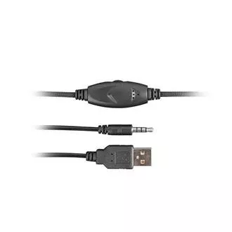 Fury Herné slúchadlá s mikrofónom Phantom, drôtové, RGB, USB, jack 3,5mm, kábel dĺžka 2m, čierna Fury Herné slúchadlá s mikrofónom Phantom, drôtové, RGB, USB, jack 3,5mm, kábel dĺžka 2m, čierna