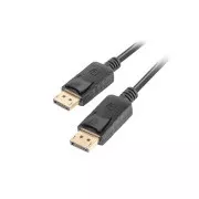 LANBERG pripojovací kábel DisplayPort 1.2 M/M, 4K@60Hz, dĺžka 1,8m, čierny, so západkou, pozlátené konektory