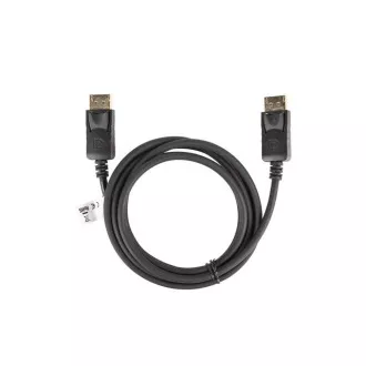 LANBERG pripojovací kábel DisplayPort 1.2 M/M, 4K@60Hz, dĺžka 1,8m, čierny, so západkou, pozlátené konektory LANBERG pripojovací kábel DisplayPort 1.2 M/M, 4K@60Hz, dĺžka 1,8m, čierny, so západkou, pozlátené konektory