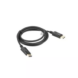 LANBERG pripojovací kábel DisplayPort 1.2 M/M, 4K@60Hz, dĺžka 1,8m, čierny, so západkou, pozlátené konektory LANBERG pripojovací kábel DisplayPort 1.2 M/M, 4K@60Hz, dĺžka 1,8m, čierny, so západkou, pozlátené konektory