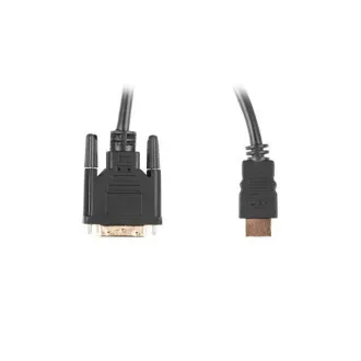 LANBERG pripojovací kábel HDMI/A na DVI-D (24+1), M/M, 4K@30Hz, dĺžka 1,8m, čierny, dual link, pozlátené konektory
