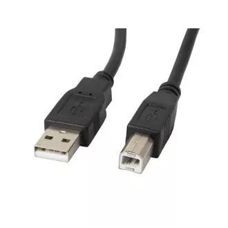 LANBERG USB-A (M) na USB-B (M) 2.0 kábel 5m, čierny