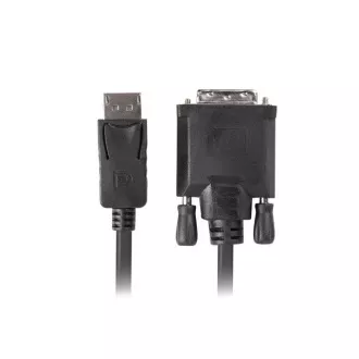 LANBERG pripojovací kábel DisplayPort 1.2 na DVI-D (24+1), M/M, dĺžka 1,8m, dual link, čierny LANBERG pripojovací kábel DisplayPort 1.2 na DVI-D (24+1), M/M, dĺžka 1,8m, dual link, čierny
