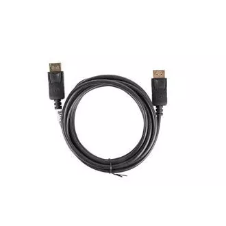 LANBERG pripojovací kábel DisplayPort 1.2 M/M, 4K@60Hz, dĺžka 3m, čierny, so západkou, pozlátené konektory LANBERG pripojovací kábel DisplayPort 1.2 M/M, 4K@60Hz, dĺžka 3m, čierny, so západkou, pozlátené konektory