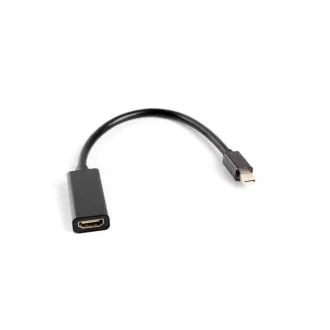 LANBERG adaptér mini DisplayPort 1.2 na HDMI, M/F, kábel 20cm, čierny