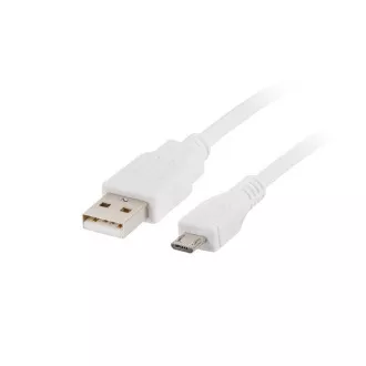 LANBERG Micro USB (M) na USB-A (M) 2.0 kábel 1m, biely