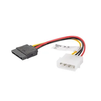 LANBERG Molex (M) na SATA (F) kábel 15cm