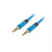 LANBERG Minijack 3.5mm M/M 3 PIN kábel 2m, modrý