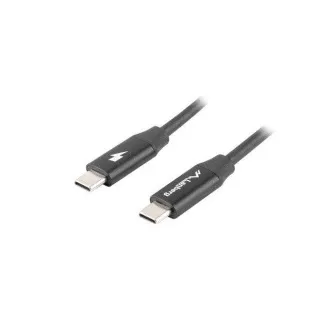 LANBERG USB-C M/M 2.0 kábel 1,8m, čierny, rýchle nabíjanie 4.0 LANBERG USB-C M/M 2.0 kábel 1,8m, čierny, rýchle nabíjanie 4.0