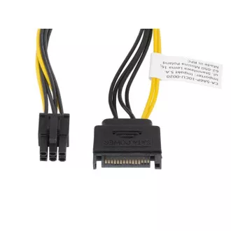 LANBERG SATA (M) na PCI EXPRESS (M) 6 PIN kábel 20cm