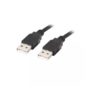 LANBERG USB-A M/M 2.0 kábel 1m, čierny LANBERG USB-A M/M 2.0 kábel 1m, čierny