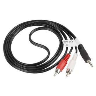 LANBERG Minijack 3,5mm (M) 3 PIN na 2x RCA (CINCH) (M) kábel 1,5m LANBERG Minijack 3,5mm (M) 3 PIN na 2x RCA (CINCH) (M) kábel 1,5m
