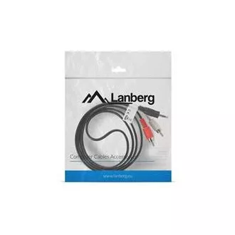 LANBERG Minijack 3,5mm (M) 3 PIN na 2x RCA (CINCH) (M) kábel 1,5m LANBERG Minijack 3,5mm (M) 3 PIN na 2x RCA (CINCH) (M) kábel 1,5m