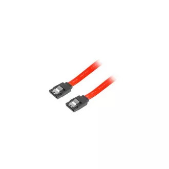 LANBERG SATA II dátový kábel (3GB/S) F/F 50cm, kovová západka, červený