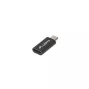 LANBERG adaptér USB-C (F) 2.0 na USB MICRO (M), čierny