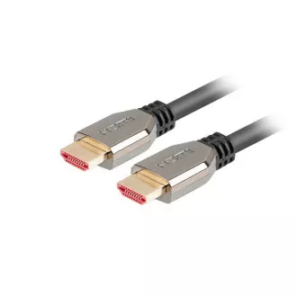 LANBERG Ultra High Speed HDMI 2.1 kábel, 48 Gbps, 8K @ 60Hz, 5K @ 120Hz, dĺžka 1,8 m, čierny, pozlátené konektory