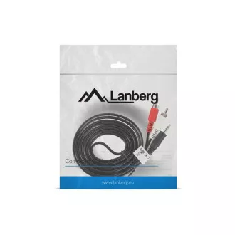 LANBERG Minijack 3.5mm (M) 3 PIN na 2x RCA (CINCH) (M) kábel 2m