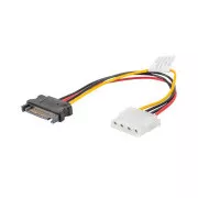 LANBERG Molex (F) na SATA (M) kábel 15cm