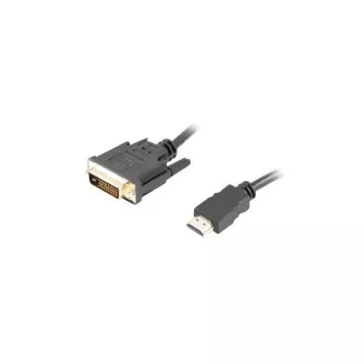LANBERG pripojovací kábel HDMI/A na DVI-D (24+1), M/M, 4K@30Hz, dĺžka 3m, čierny, dual link, pozlátené konektory