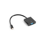 LANBERG adaptér mini DisplayPort 1.2 na VGA, M/F, kábel 20cm, čierny