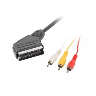 LANBERG RCA (M) X3 na EURO (M) kábel 1,8m