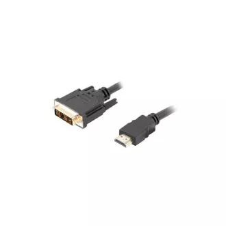 LANBERG HDMI (M) na DVI-D (M) (18+1) kábel 3m, čierny, pozlátené konektory