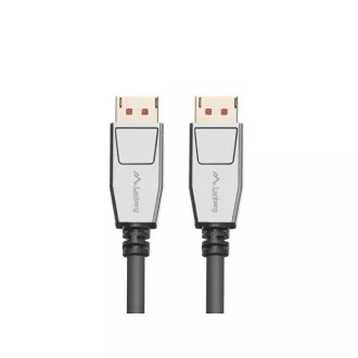 LANBERG pripojovací kábel DisplayPort 1.4 M/M, 8K@60Hz, 5K@120Hz, dĺžka 1,8m, čierny, so západkou, pozlátené konektory LANBERG pripojovací kábel DisplayPort 1.4 M/M, 8K@60Hz, 5K@120Hz, dĺžka 1,8m, čierny, so západkou, pozlátené konektory