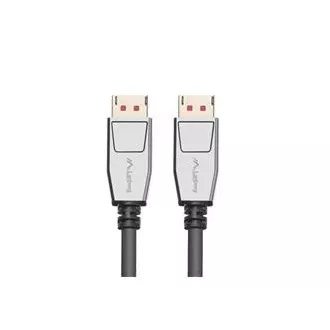 LANBERG pripojovací kábel DisplayPort 1.4 M/M, 8K@60Hz, 5K@120Hz, dĺžka 1,8m, čierny, so západkou, pozlátené konektory LANBERG pripojovací kábel DisplayPort 1.4 M/M, 8K@60Hz, 5K@120Hz, dĺžka 1,8m, čierny, so západkou, pozlátené konektory