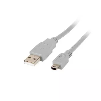 LANBERG USB MINI (M) na USB-A (M) 2.0 kábel 1,8m, sivý (CANON) LANBERG USB MINI (M) na USB-A (M) 2.0 kábel 1,8m, sivý (CANON)