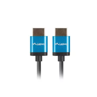 LANBERG HDMI M/M 2.0 kábel 1,8m 4K čierny, slim