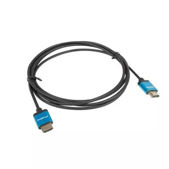 LANBERG HDMI M/M 2.0 kábel 1,8m 4K čierny, slim