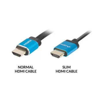 LANBERG HDMI M/M 2.0 kábel 1,8m 4K čierny, slim