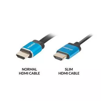 LANBERG HDMI M/M 2.0 kábel 1,8m 4K čierny, slim