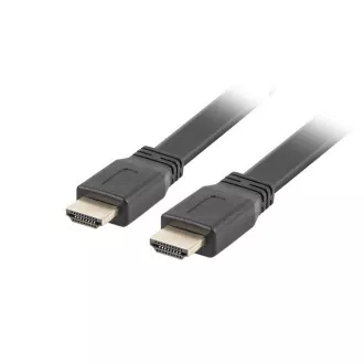 LANBERG HDMI M/M 2.0 plochý kábel 1m 4K, čierny