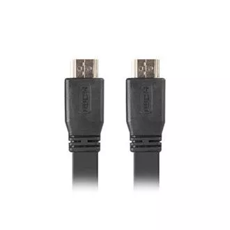 LANBERG HDMI M/M 2.0 plochý kábel 1m 4K, čierny