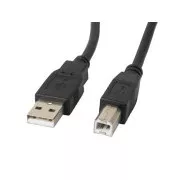 LANBERG USB-A(M) na USB-B(M) 2.0, kábel 0,5m, čierny