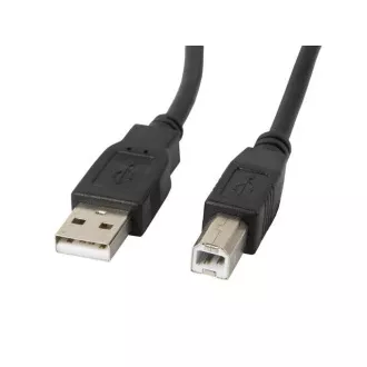 LANBERG USB-A(M) na USB-B(M) 2.0, kábel 0,5m, čierny