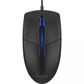 A4tech N-530S, podsvietená kancelárska myš, 1200 DPI, USB, čierna