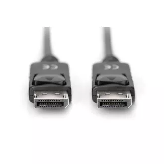 Digitus Pripojovací kábel DisplayPort 1.2, DP M/M, 2,0 m, so západkou, Ultra HD 4K, bl