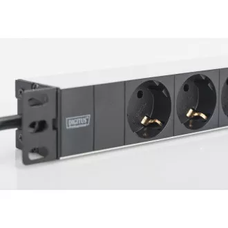 Digitus 1U Hliníkový PDU, 254 mm (10") montáž do stojana 3x bezpečnostný vývod, 16A, 4000W, 250VAC 50/60 Hz Digitus 1U Hliníkový PDU, 254 mm (10") montáž do stojana 3x bezpečnostný vývod, 16A, 4000W, 250VAC 50/60 Hz