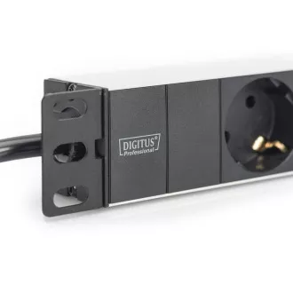 Digitus 1U Hliníkový PDU, 254 mm (10") montáž do stojana 3x bezpečnostný vývod, 16A, 4000W, 250VAC 50/60 Hz Digitus 1U Hliníkový PDU, 254 mm (10") montáž do stojana 3x bezpečnostný vývod, 16A, 4000W, 250VAC 50/60 Hz