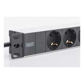 Digitus 1U Hliníkový PDU, 254 mm (10") montáž do stojana 3x bezpečnostný vývod, 16A, 4000W, 250VAC 50/60 Hz Digitus 1U Hliníkový PDU, 254 mm (10") montáž do stojana 3x bezpečnostný vývod, 16A, 4000W, 250VAC 50/60 Hz