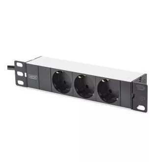 Digitus 1U Hliníkový PDU, 254 mm (10") montáž do stojana 3x bezpečnostný vývod, 16A, 4000W, 250VAC 50/60 Hz Digitus 1U Hliníkový PDU, 254 mm (10") montáž do stojana 3x bezpečnostný vývod, 16A, 4000W, 250VAC 50/60 Hz