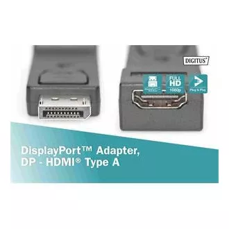 Digitus DisplayPort adaptér, Displayport samec -> HDMI A samica