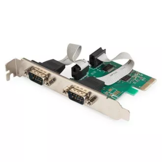 Digitus Adaptér PCI Express x1 2xsériový port, +low profile čipová sada: ASIX99100