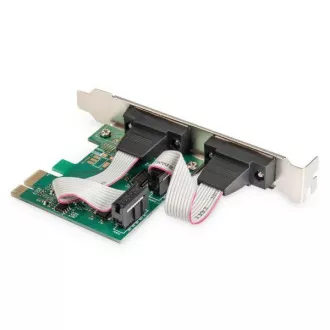 Digitus Adaptér PCI Express x1 2xsériový port, +low profile čipová sada: ASIX99100