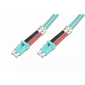 DIGITUS Fiber Optic Patch Cord, LC to LC, Multimode, OM3, 50/125 µ, Duplex Length 1m DIGITUS Fiber Optic Patch Cord, LC to LC, Multimode, OM3, 50/125 µ, Duplex Length 1m